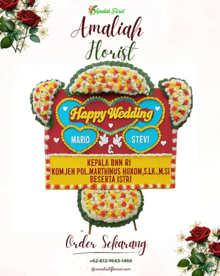 Papan Bunga Pernikahan Ekor Lubuk